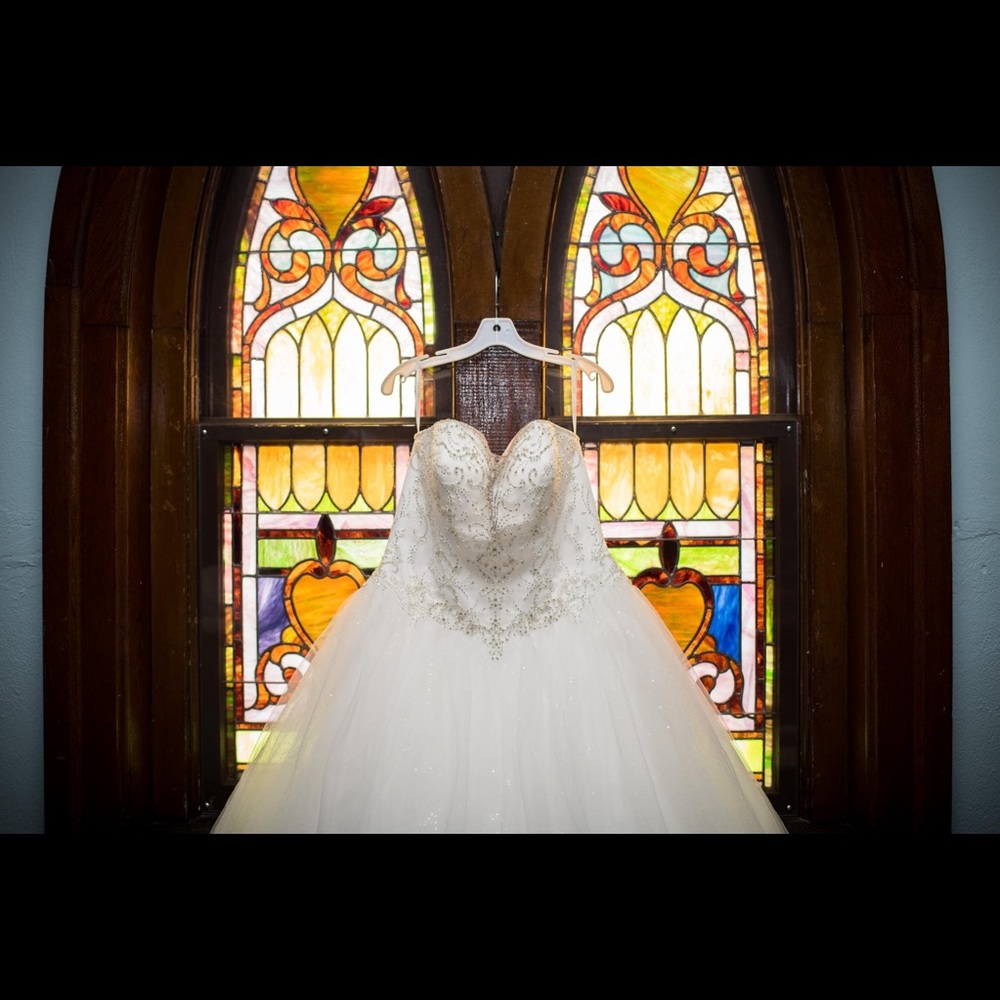 David bridal ball gown wedding dress